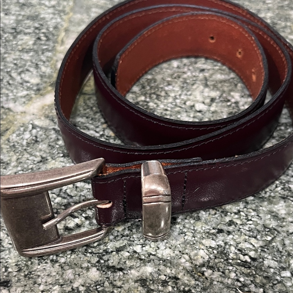 Bill Blass Men's Classic Leather Belt -  Brown